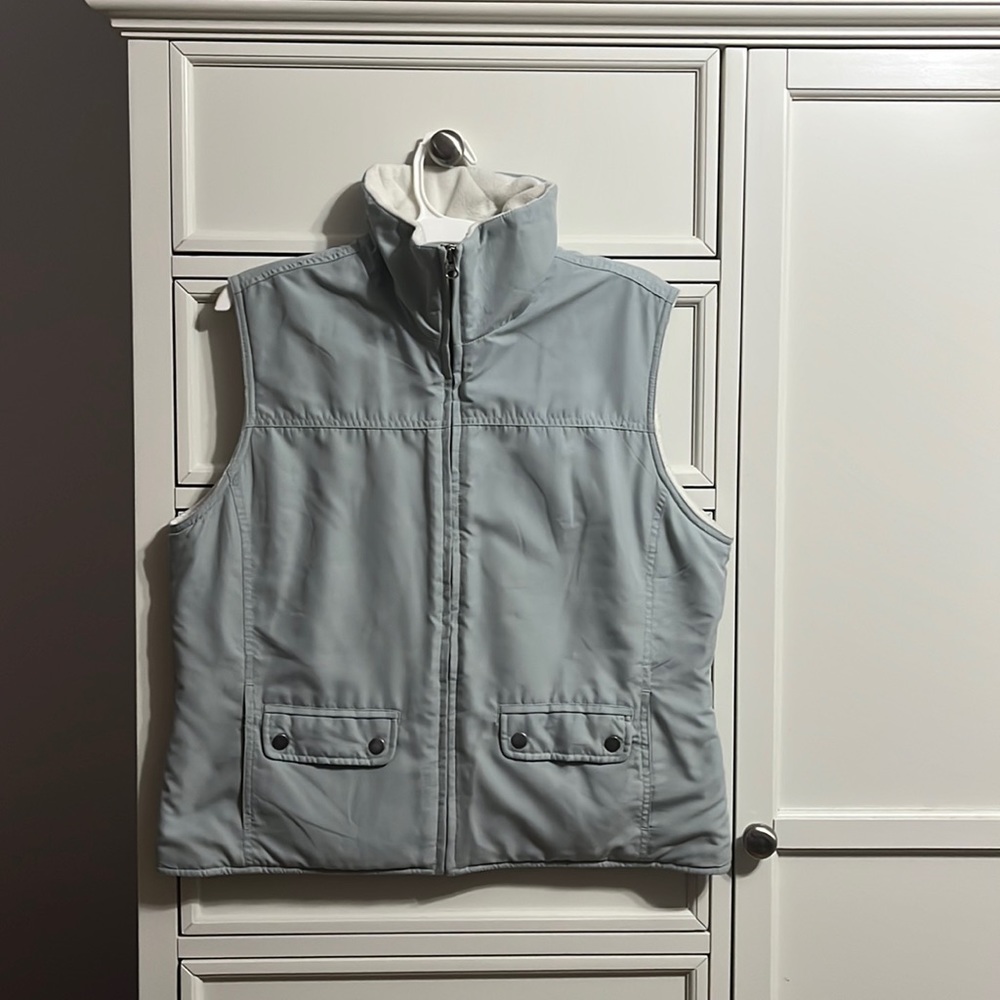 Gray fleece lined vest